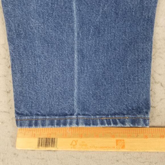 Wrangler Jeans Mens 40x34 Blue Cowboy Cut Original Fit Straight Leg Denim 13MWZ - Picture 10 of 13